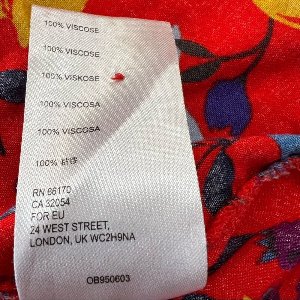 Maeve Red Floral Button-Down Shirt - Picture 13 of 16